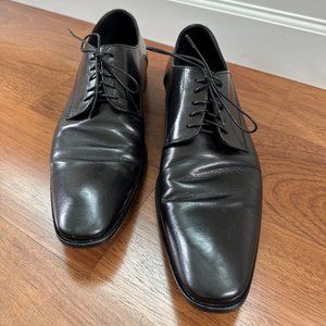 HUGO BOSS LEATHER MEN'S DERBY SHOES, Size 9.5 (used)